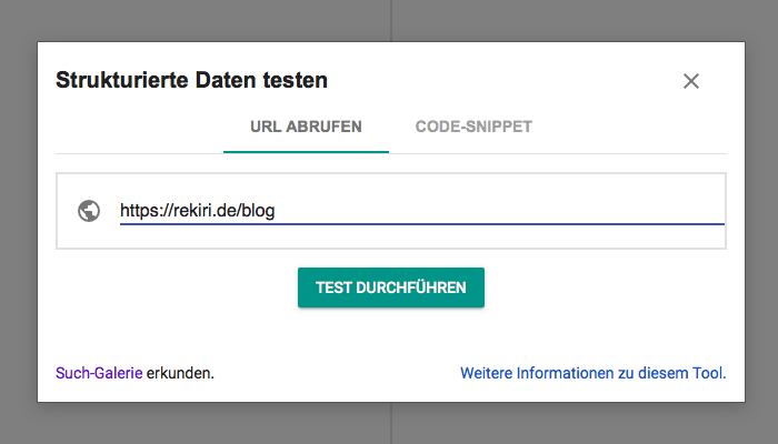 Testtool für Strukturierte Daten