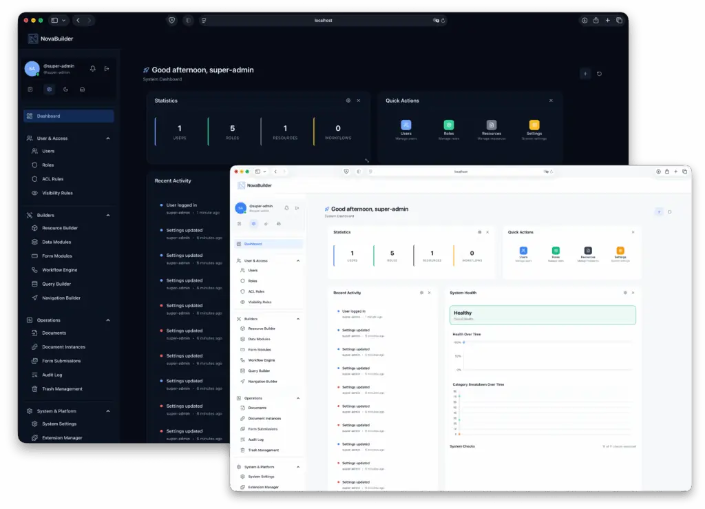 NovaBuilder – Open-Source Framework für Business-Anwendungen Open-Source Application Builder für individuelle Business-Software und interne Tools